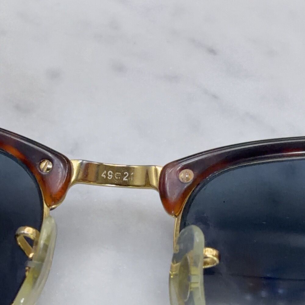 Ray-Ban RB3016 Clubmaster W0366 Tortoise Gold Sun / Eyeglasses Frames Only 49-21 - Picture 10 of 12